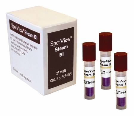 Indicator Biological Steam SporView® Sterilization Vial by Crosstex International  ID SCS-025